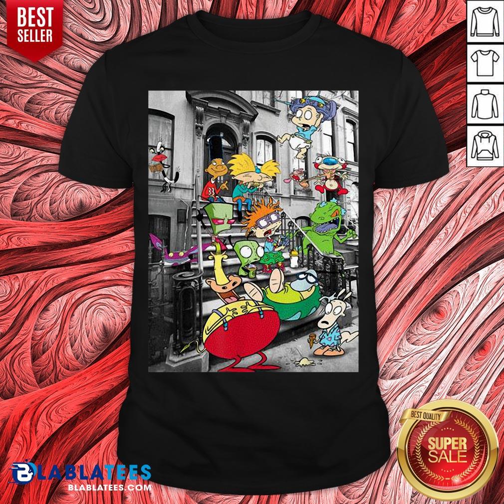 Nickelodeon Classic Nicktoons Hanging On Stoop 2020 T-Shirt