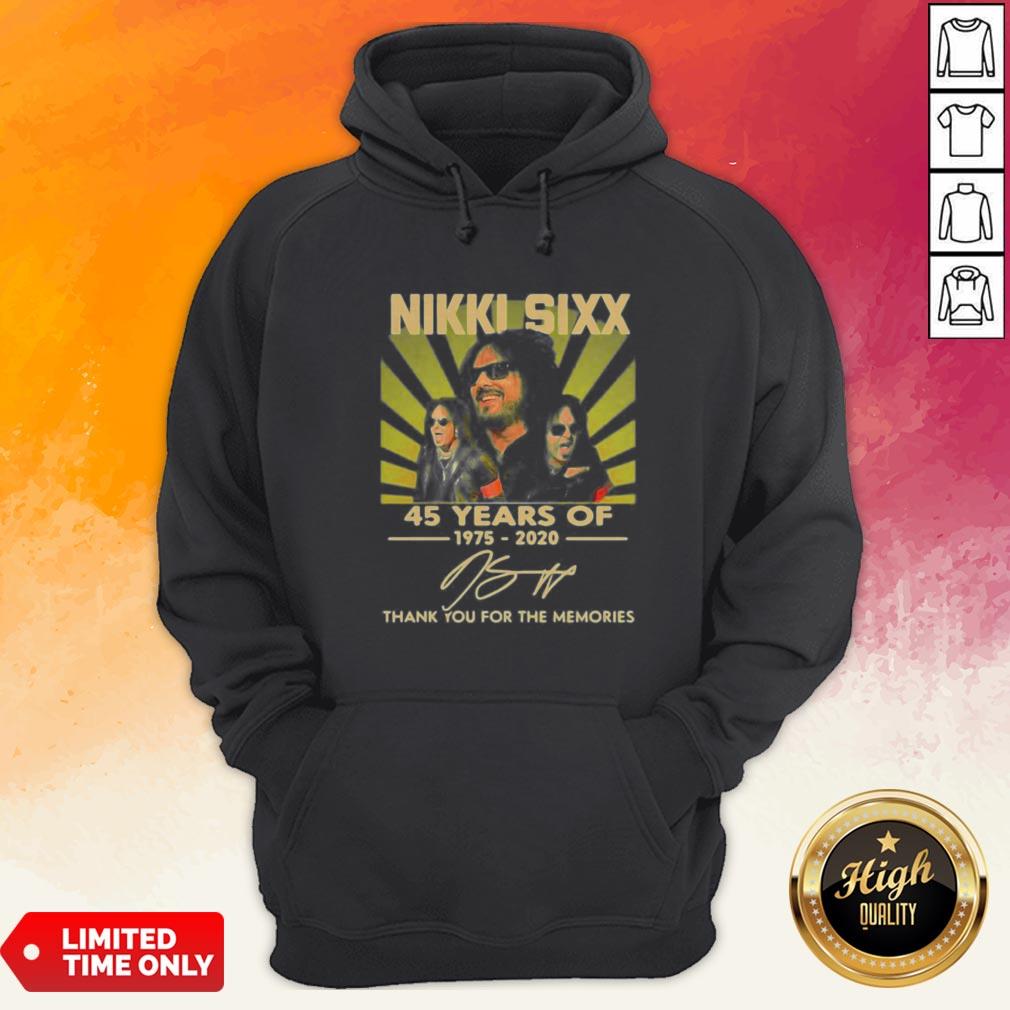 Nikki Sixx 45 Years Of 1975 2020 Thank You For The Memories Signatures Shirt - Image 4