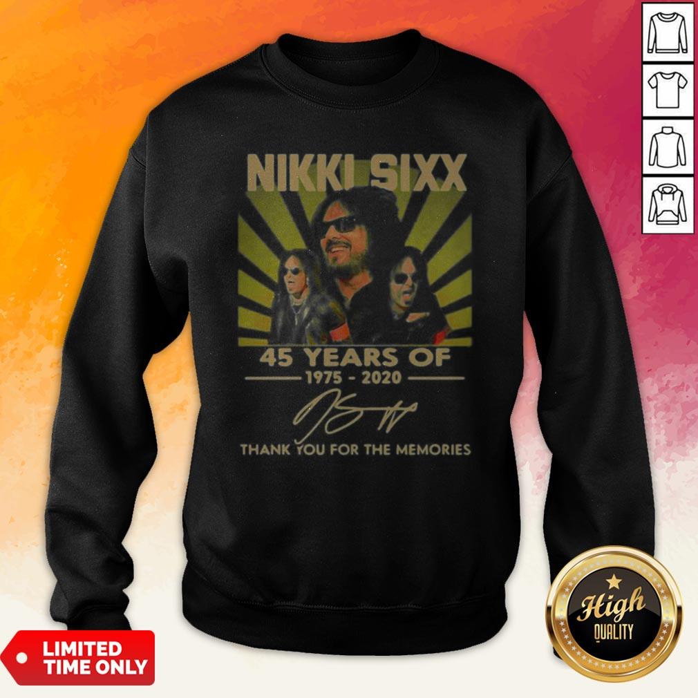 Nikki Sixx 45 Years Of 1975 2020 Thank You For The Memories Signatures Shirt - Image 3