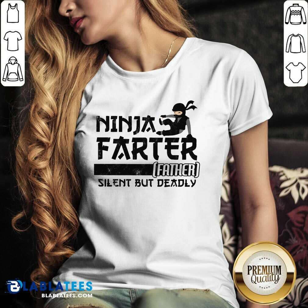 Ninja Farter Father Silent But Deadly White Shirt - Image 2