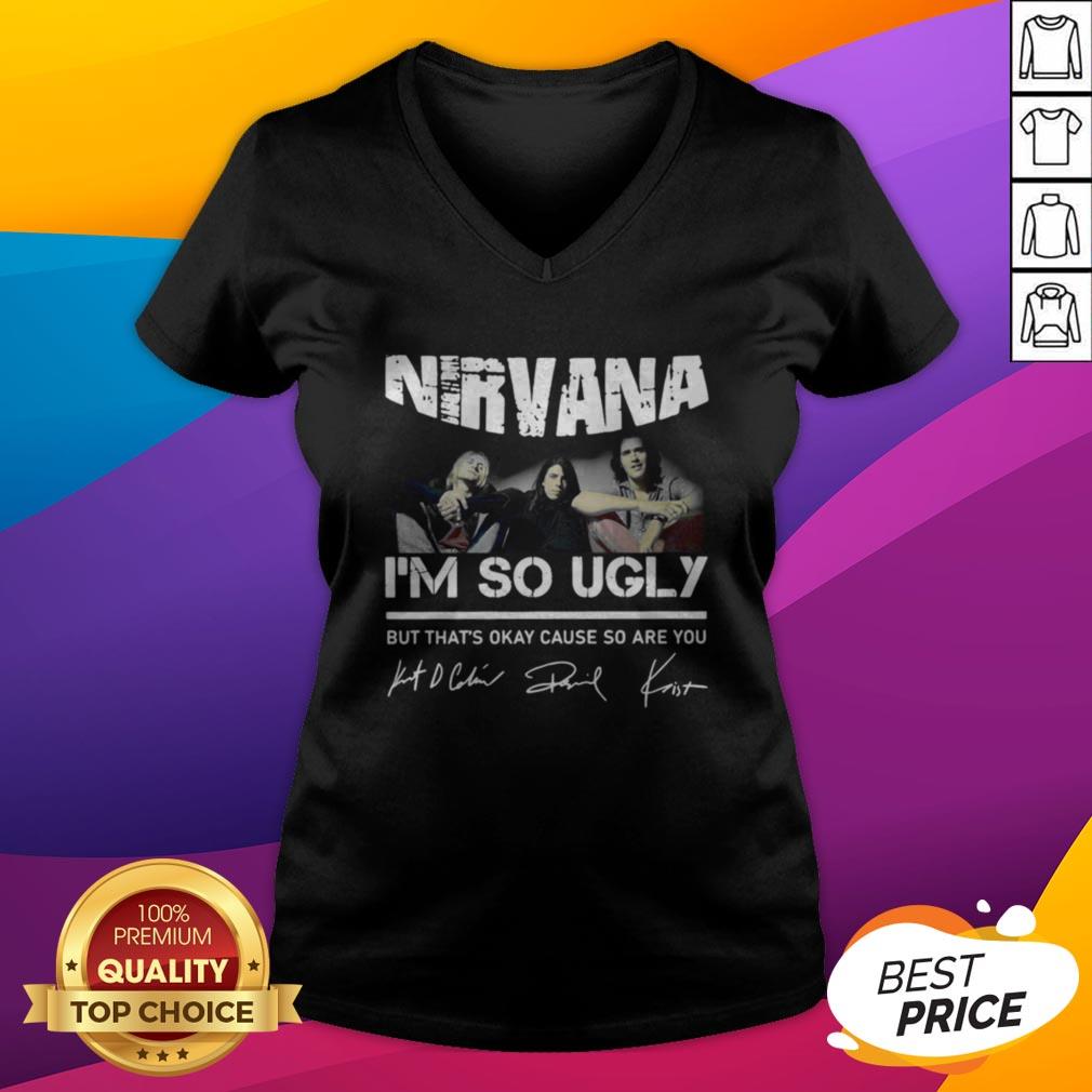Nirvana I’m So Ugly But That’s Okay Cause So Are You Signature Shirt - Image 4