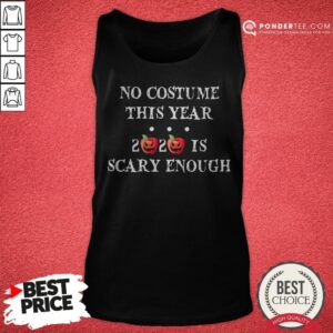 Alternative view of No Costume This Year 2020 Is Scary Enough Apple Halloween Shirt