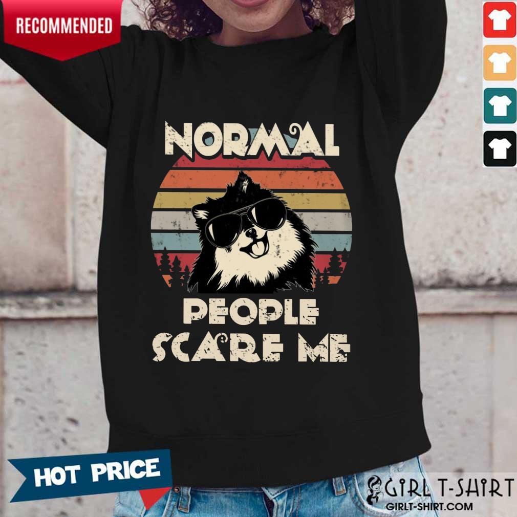 Normal People Scare Me Dog Vintage Shirt - Image 5