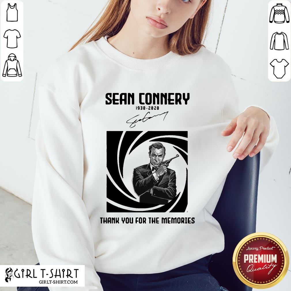 Not Rip Sean Connery 1938 2020 Signature Thank You For The Memories Shirt - Image 4