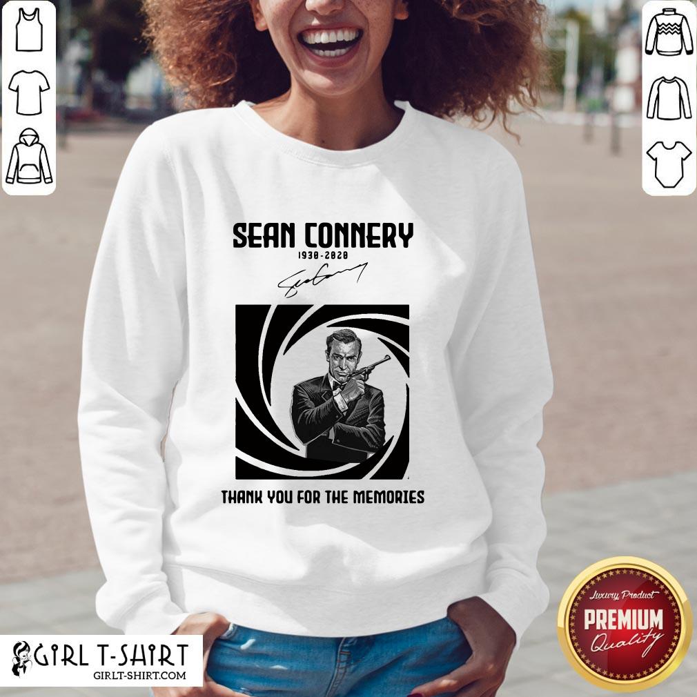 Not Rip Sean Connery 1938 2020 Signature Thank You For The Memories Shirt - Image 2