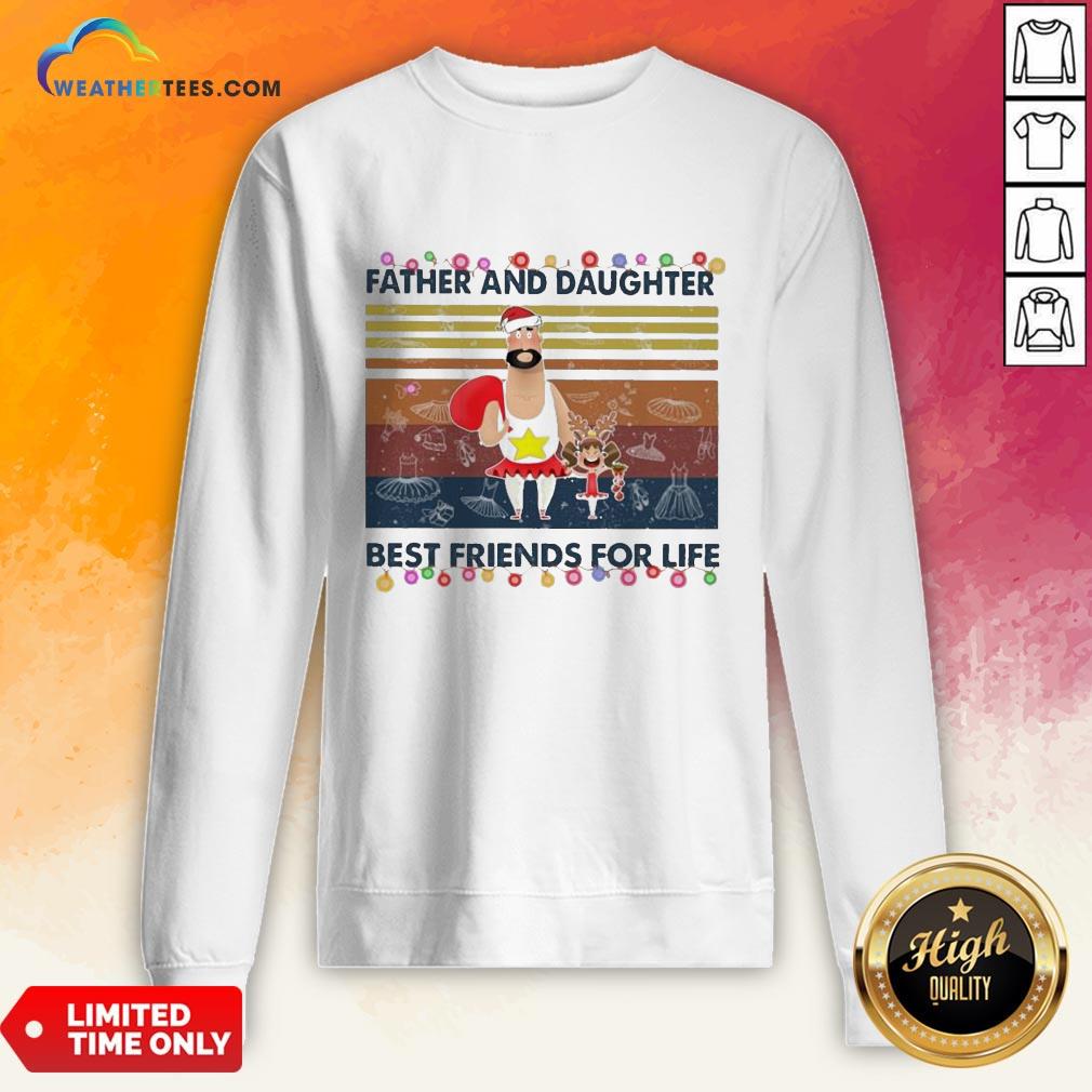 Now Father And Daughter Best Friends For Llife Light Christmas Vintage Shirt - Image 4