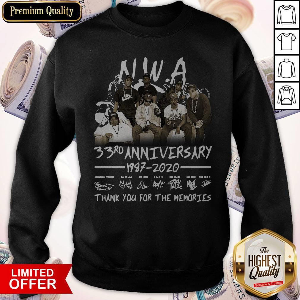 NWA 33rd Anniversary 1978 2020 Thank You For The Memories Signatures Shirt - Image 3