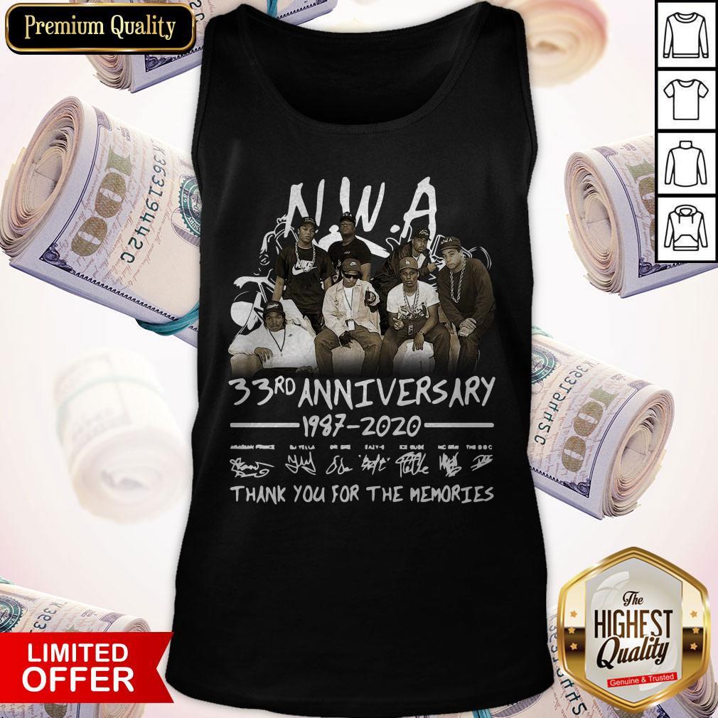 NWA 33rd Anniversary 1978 2020 Thank You For The Memories Signatures Shirt - Image 2