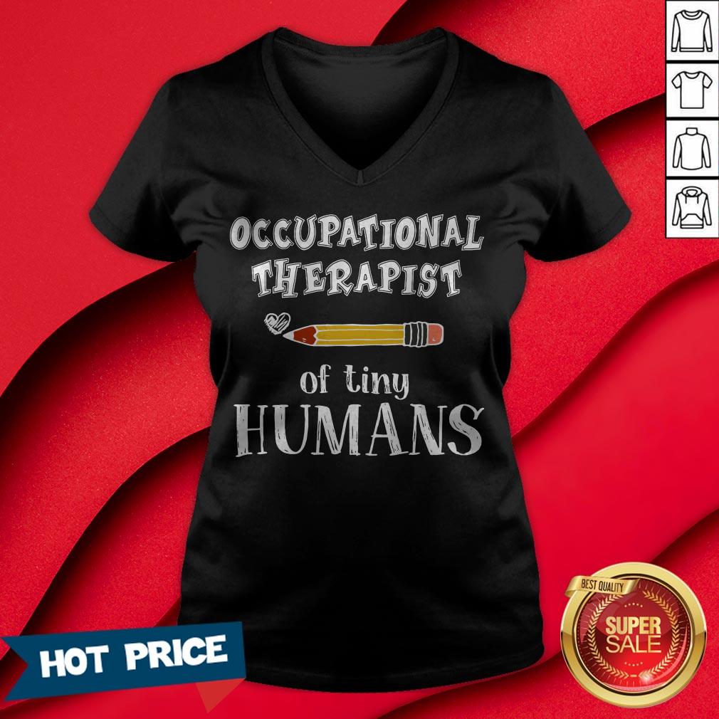 Occupational Therapist Of Tiny Humans Funny Teacher T-Shirt - Image 3