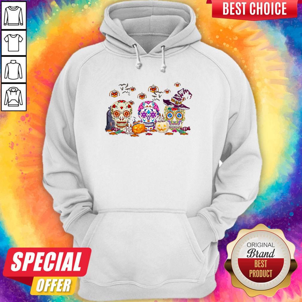 Offficial Skull Witch Pumpkin Halloween Shirt - Image 4