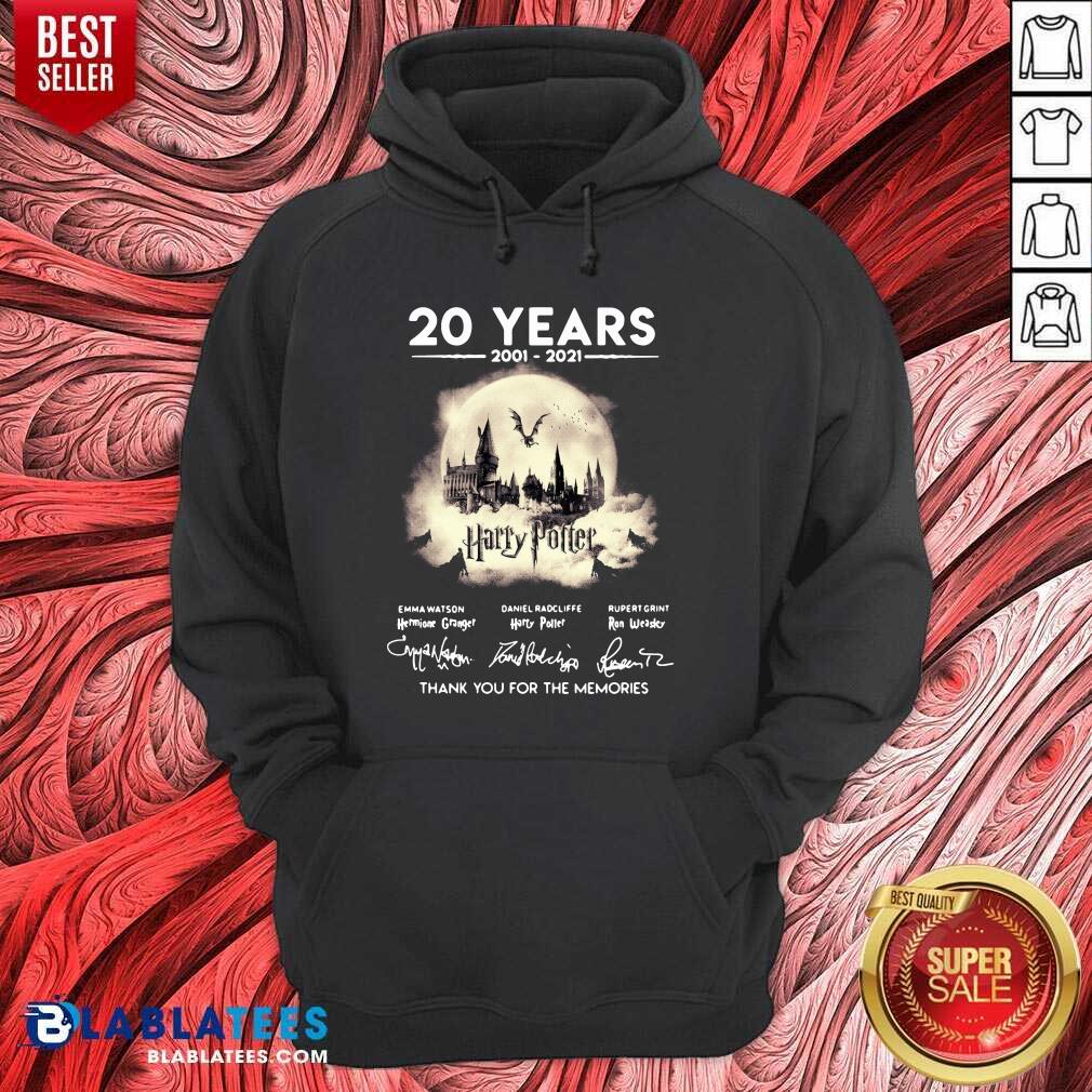 Official 20 Years 2001 2021 Harry Potter Signatures Thank You For The Memories Shirt - Image 5