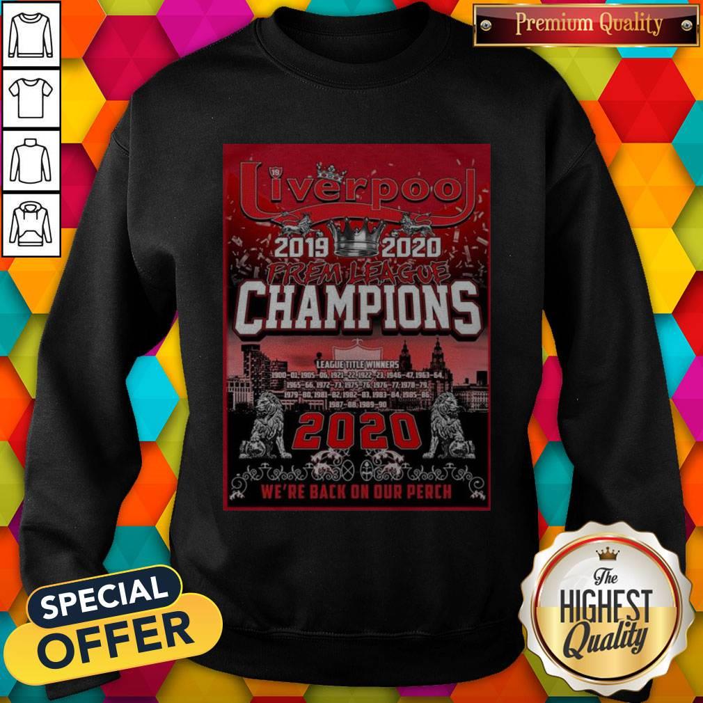 Official 2020 Liverpool Premier League Champions Shirt - Image 5