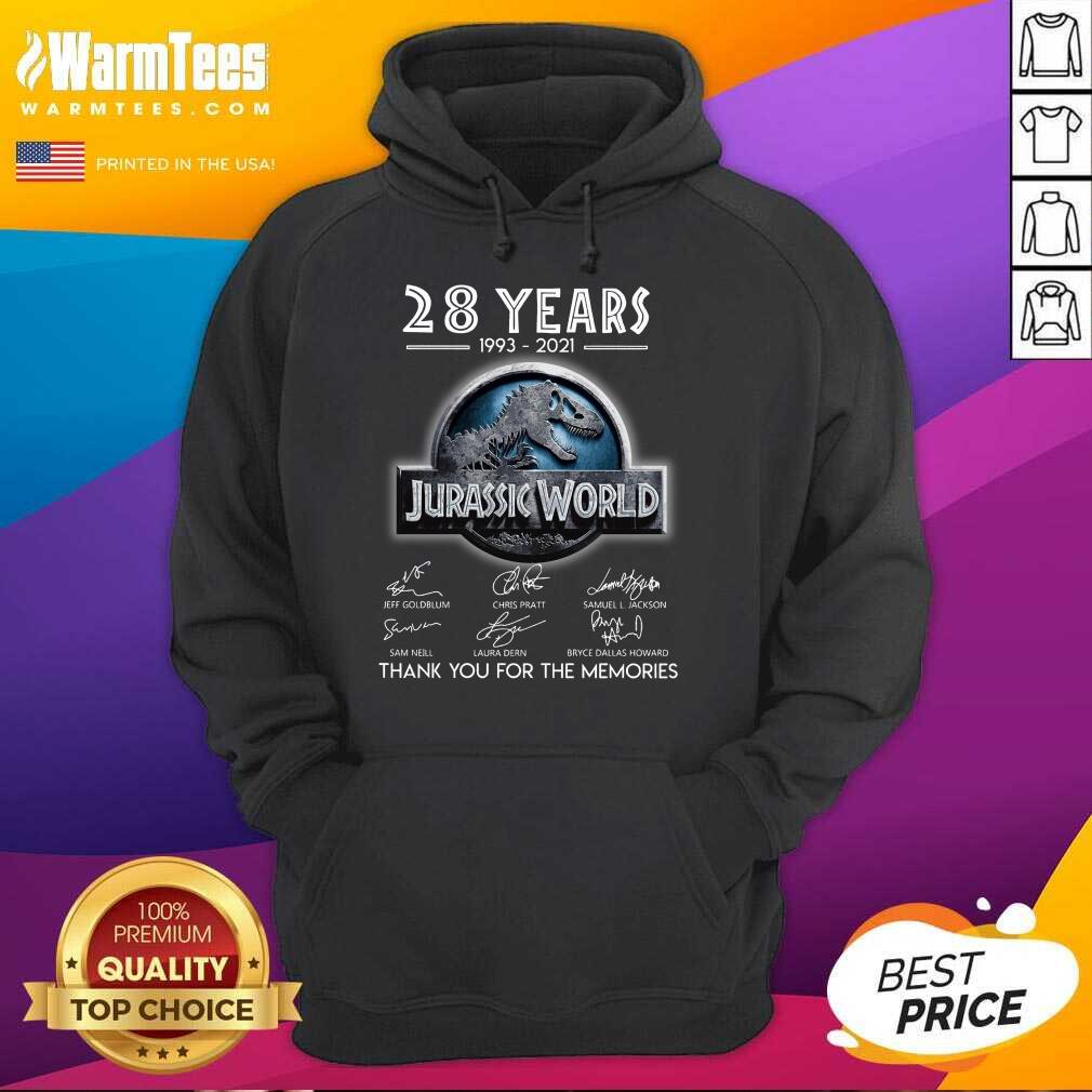 Official 28 Years Great Jurassic World Shirt - Image 4