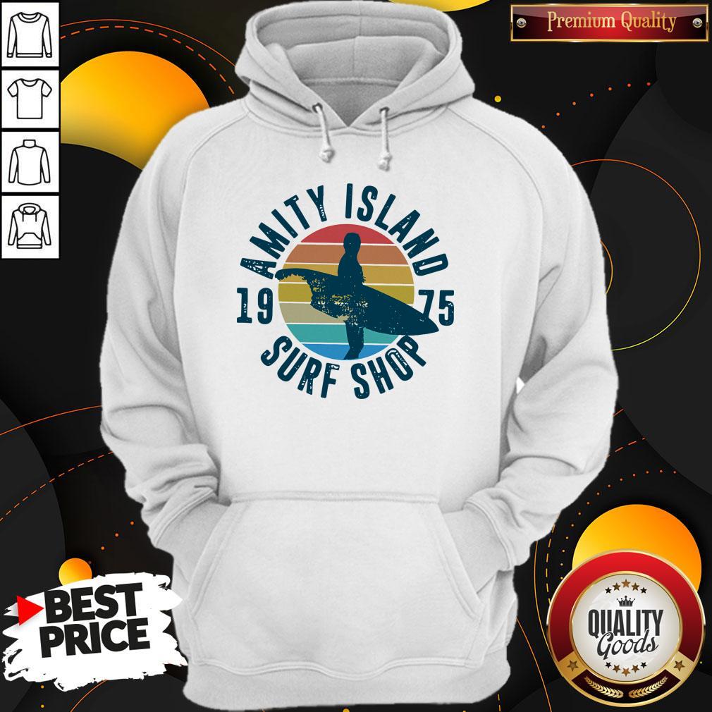 Official Amity Island Surf Shop 1975 Vintage Shirt - Image 2
