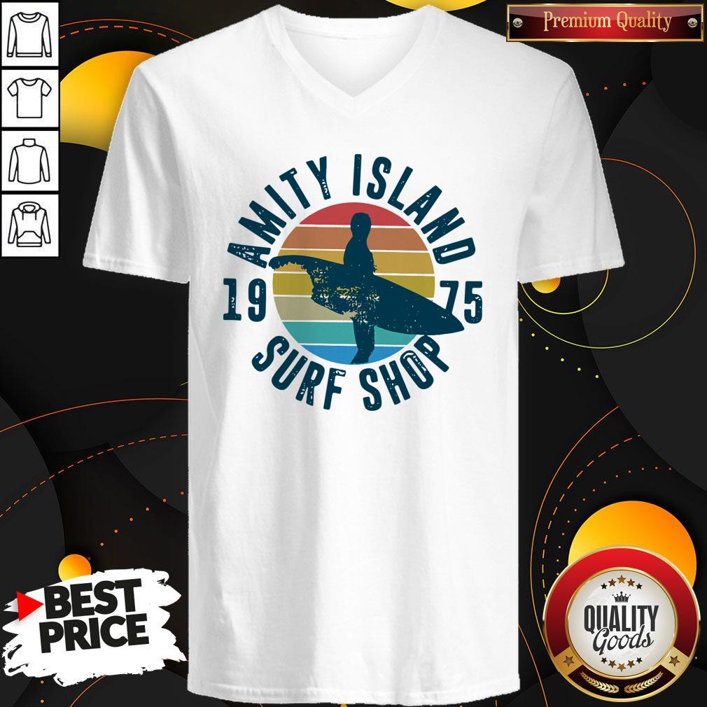 Official Amity Island Surf Shop 1975 Vintage Shirt - Image 3