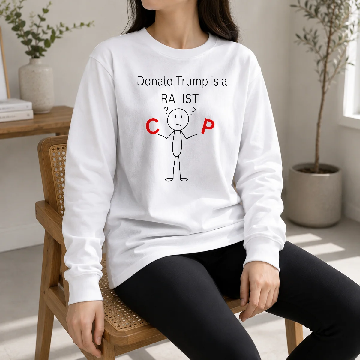 Official Awesome Donald Trump Is A Racist Cop Political Satire Shirt - Image 6