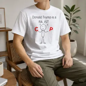 Official Awesome Donald Trump Is A Racist Cop Political Satire Shirt