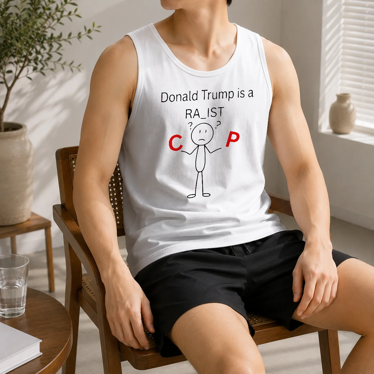 Official Awesome Donald Trump Is A Racist Cop Political Satire Shirt - Image 3