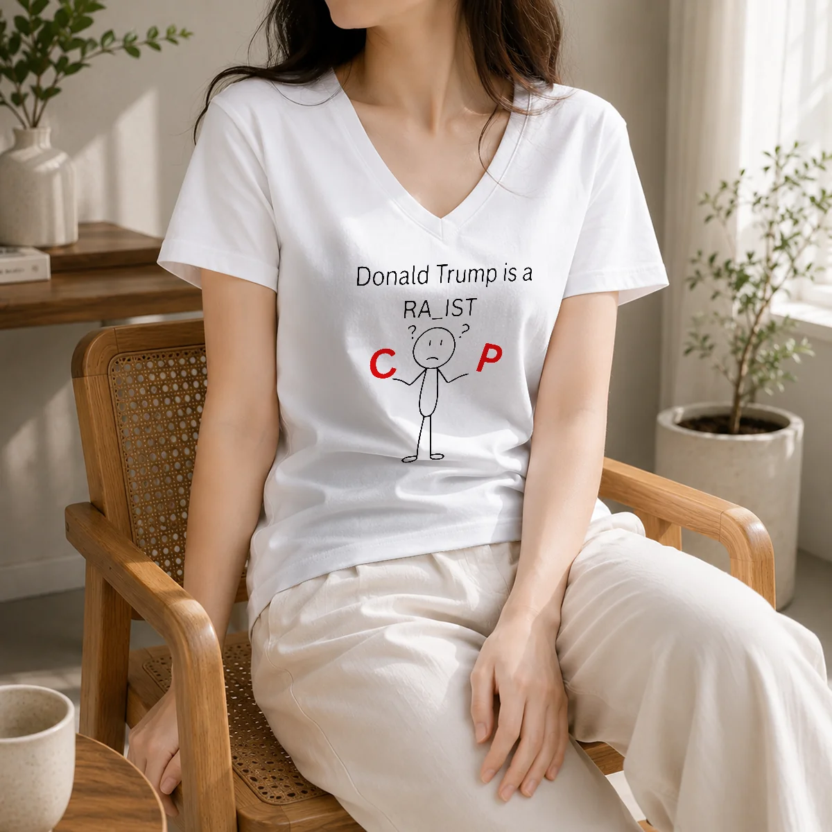 Official Awesome Donald Trump Is A Racist Cop Political Satire Shirt - Image 2
