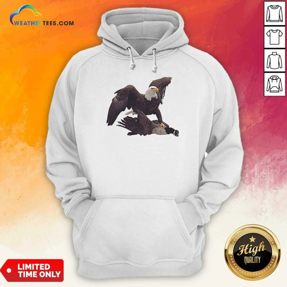 Official Bald Eagle Attacking Canada Goose Shirt - Image 3