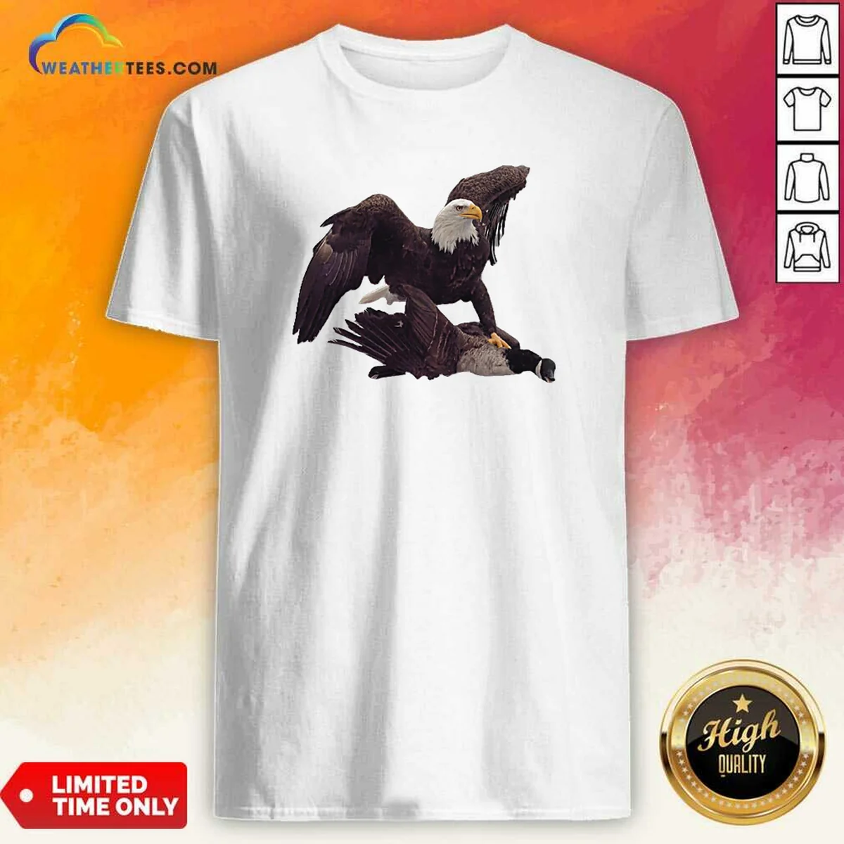 Official Bald Eagle Attacking Canada Goose Shirt