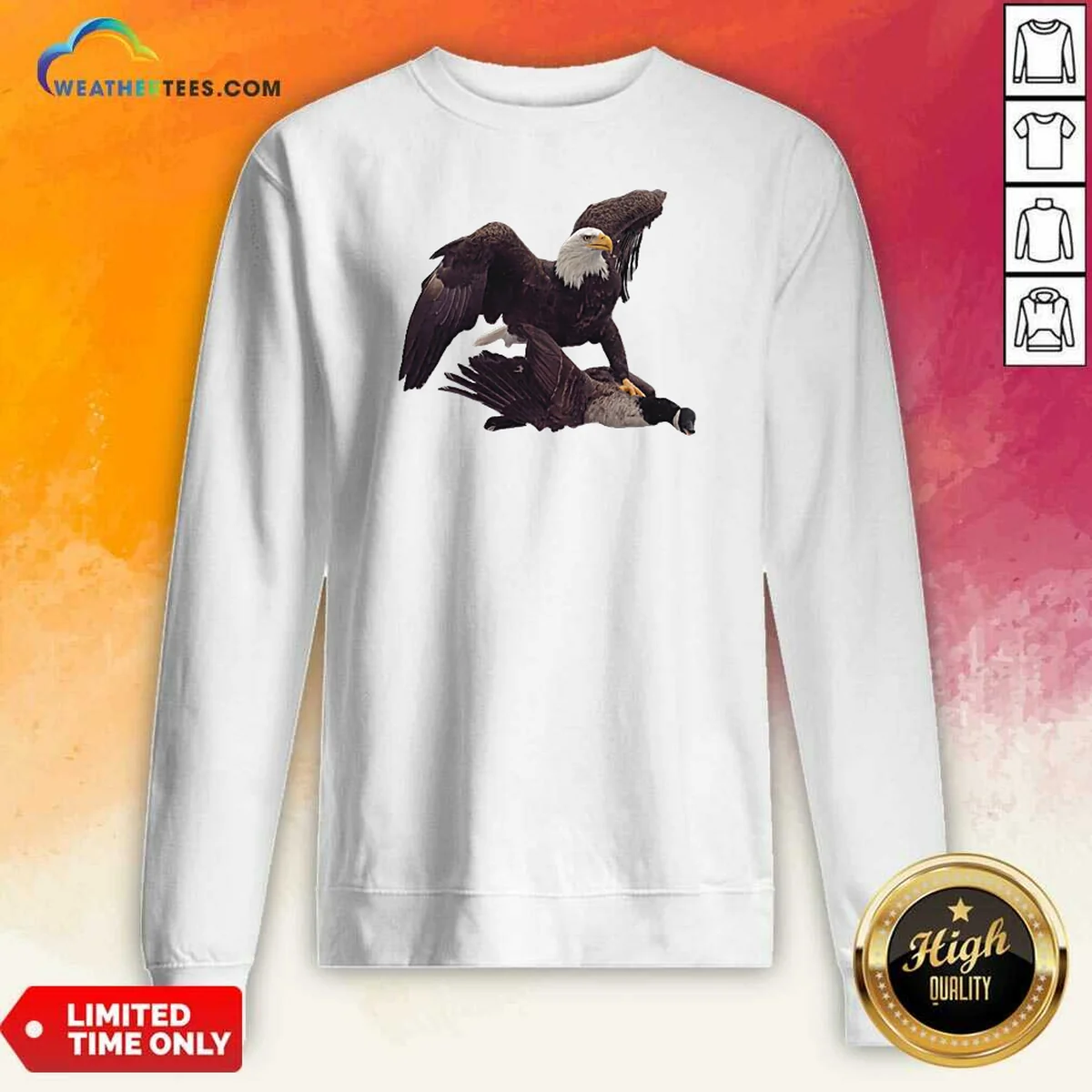 Official Bald Eagle Attacking Canada Goose Shirt - Image 4