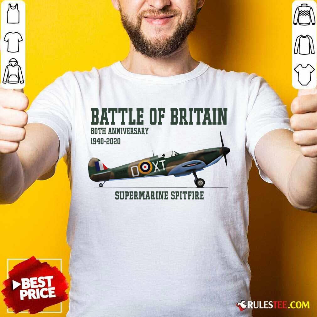 Official Battle Of Britain 80th Anniversary 1940 2020 Supermarine Spitfire T-Shirt