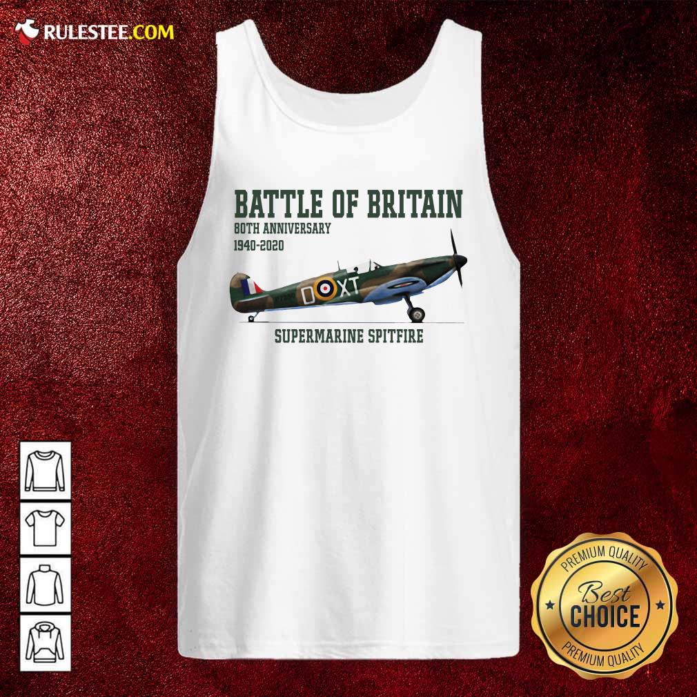 Official Battle Of Britain 80th Anniversary 1940 2020 Supermarine Spitfire T-Shirt - Image 4