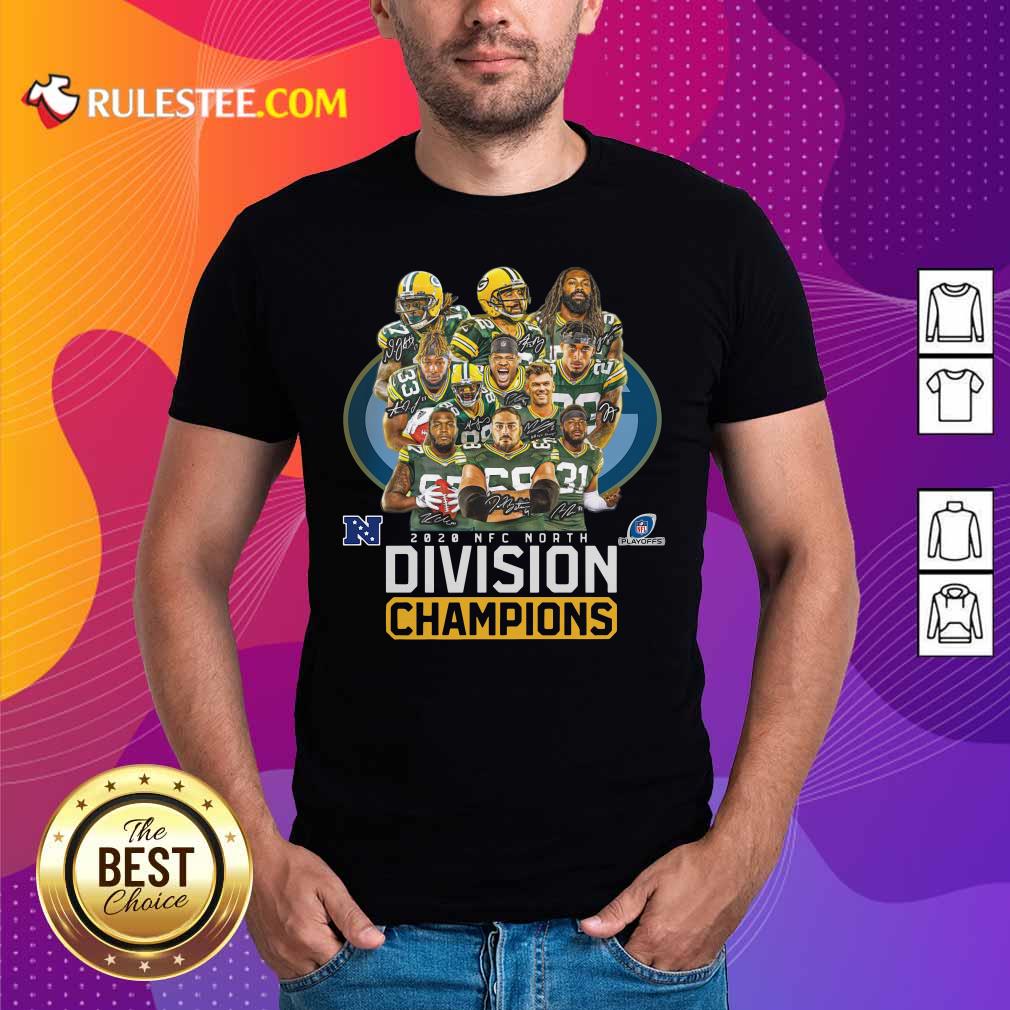 Official Bay Packers 2020 Nfc North Playoffs Division Champions Signatures Shirt
