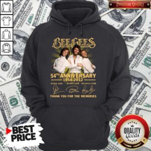 Alternative view of Official Bee Gees 54th Anniversary 1958 2012 Thank You For The Memories Signatures Shirt