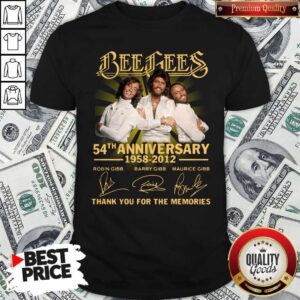 Official Bee Gees 54th Anniversary 1958 2012 Thank You For The Memories Signatures Shirt