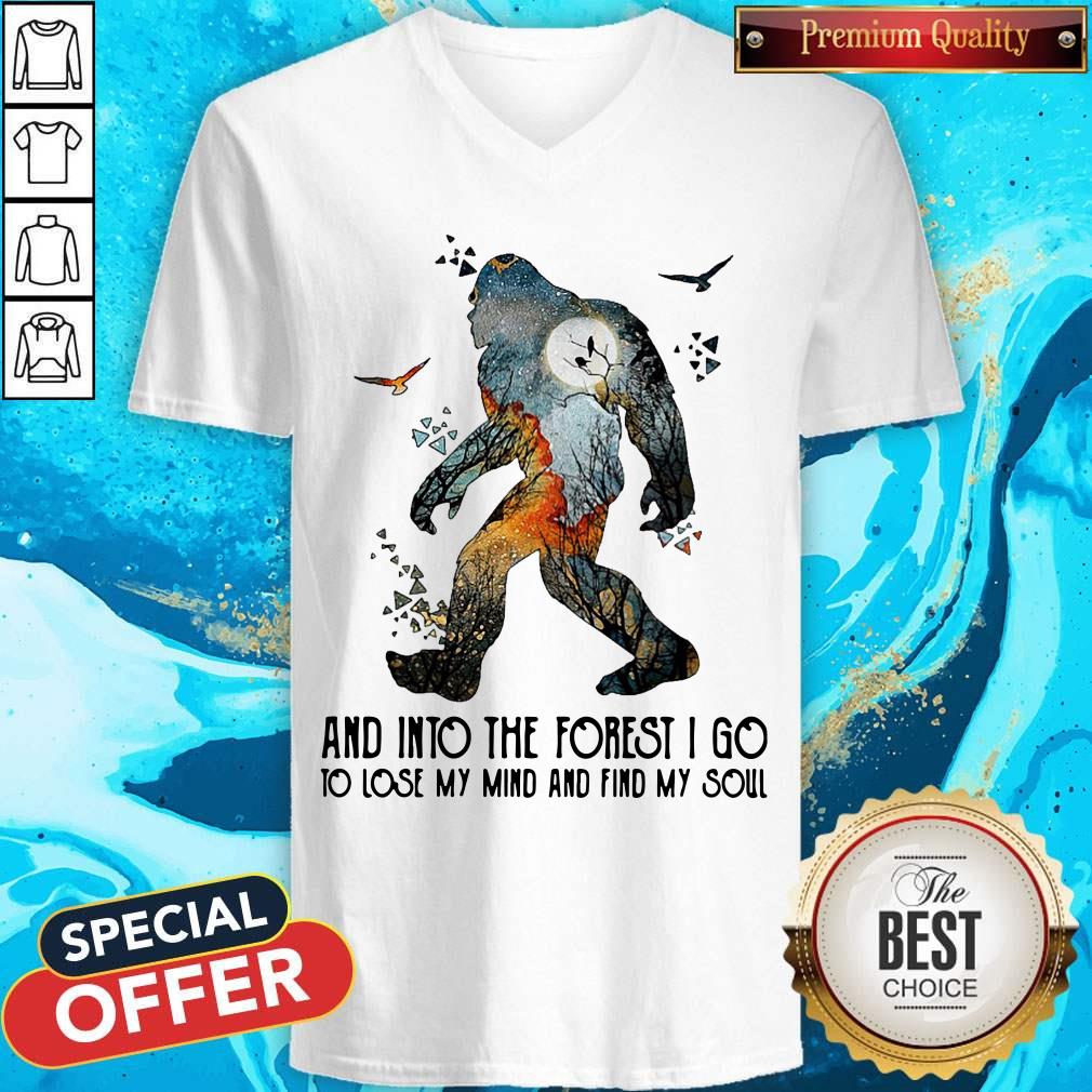 Official Bigfoot And Into The Forest I Go To Lose My Mind And Find My Soul Shirt - Image 3