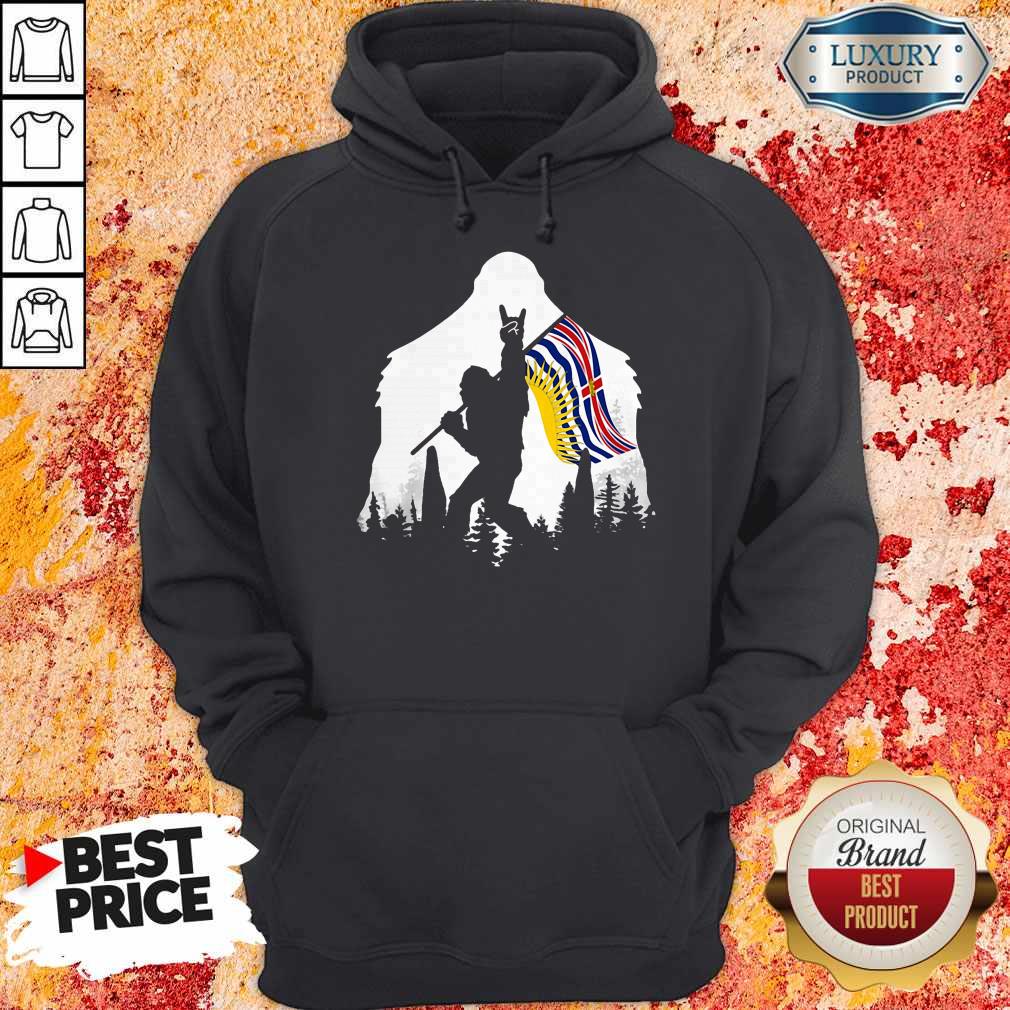 Official Bigfoot British Columbia Flag In The Forest Shirt - Image 2