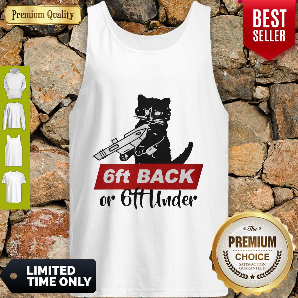 Official Black Cat Warning 6ft Back Or 6ft Under Shirt - Image 4