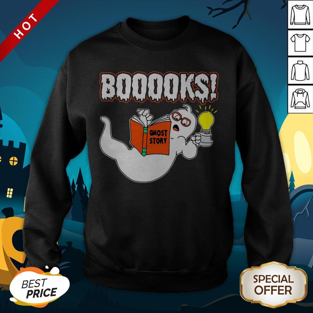 Official Booooks Ghost Story Halloween Shirt - Image 4