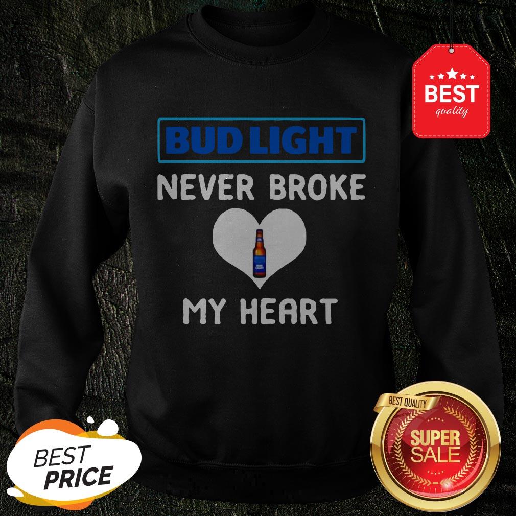 Official Bud Light Never Broke My Heart Shirt - Image 4