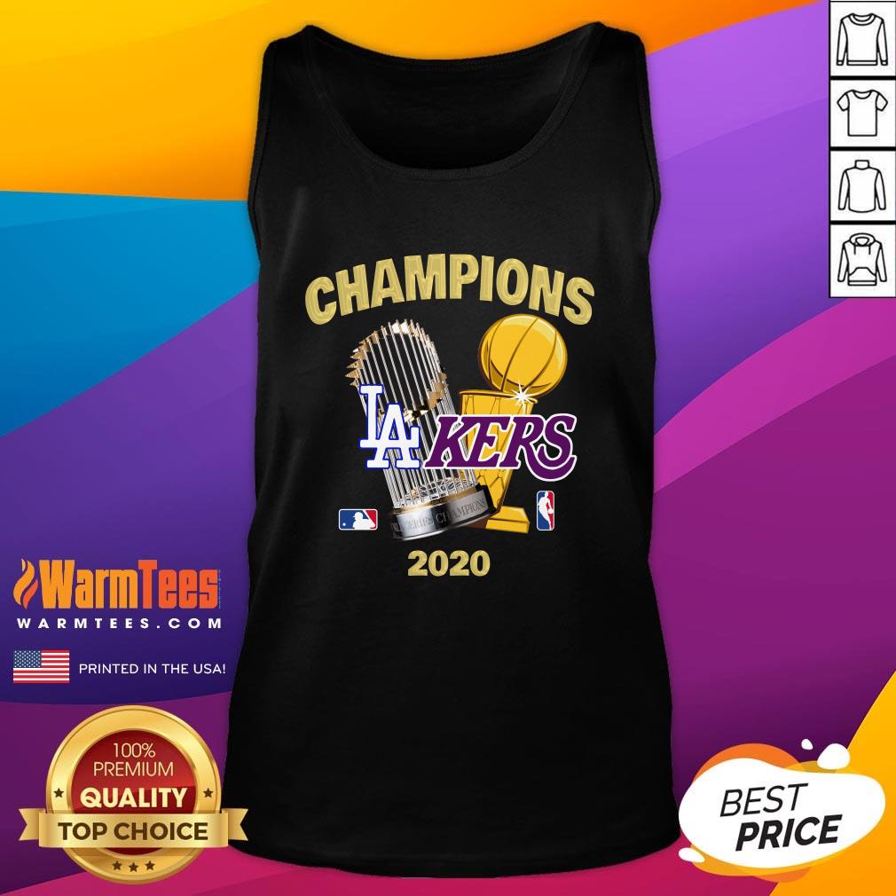 Official Champions Los Angeles Lakers Vs Los Angeles Dodgers 2020 Shirt - Image 3