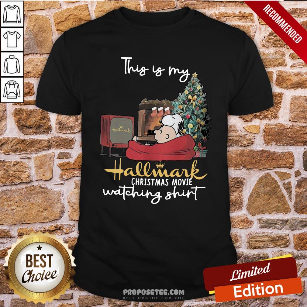 Official Charlie Brown And Snoopy This Is My Hallmark Christmas Movie Watching Shirt