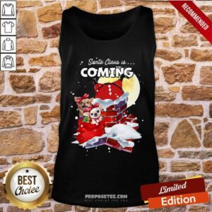 Alternative view of Official Chihuahua Santa Is Coming Gift For You Crewneck Ugly Christmas Shirt