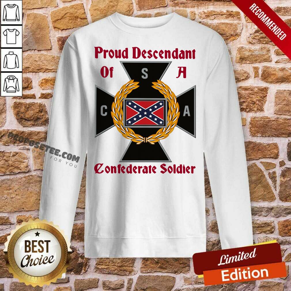 Official CNA Proud Descendant Of A Confederate Soldier Shirt - Image 4