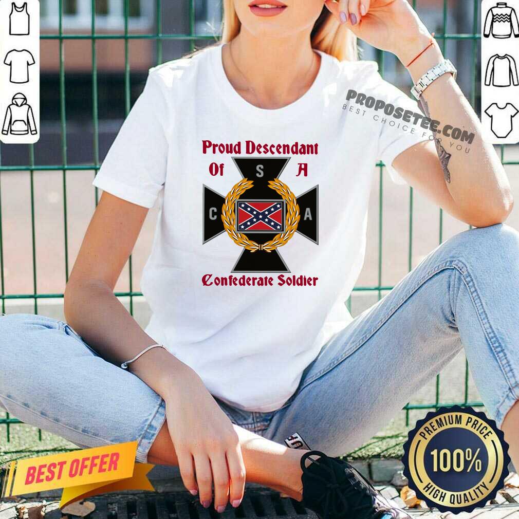 Official CNA Proud Descendant Of A Confederate Soldier Shirt - Image 2