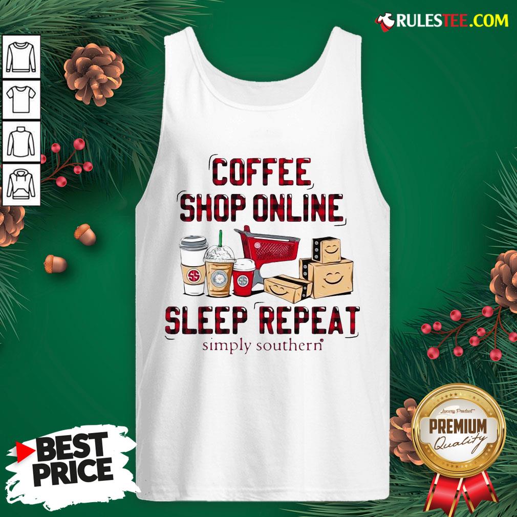 Official Coffee Shop Online Sleep Repeat Simply Southern Shirt - Image 5
