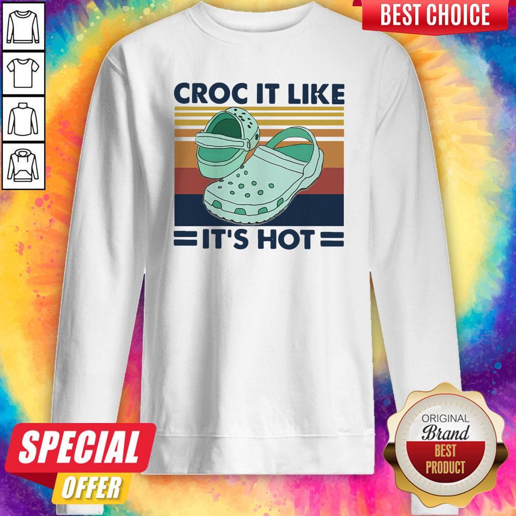 Official Croc It Like It’s Hot Vintage Shirt - Image 5