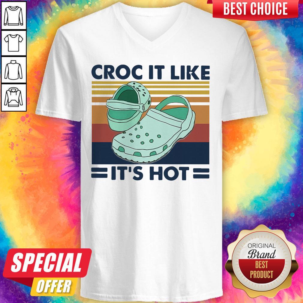 Official Croc It Like It’s Hot Vintage Shirt - Image 3