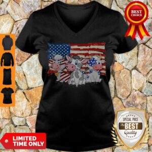 Alternative view of Official Dairy Cows American Flag shirt