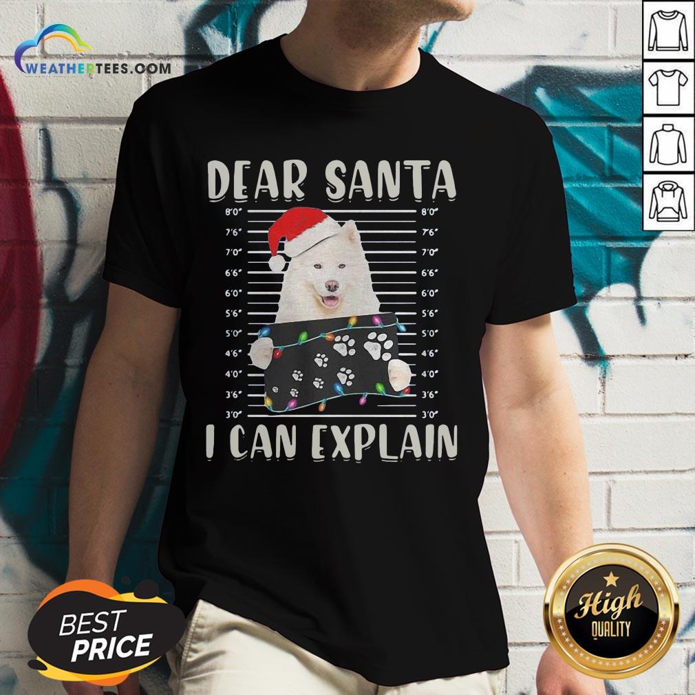 Official Dear Santa I Can Explain Light Christmas Shirt - Image 2