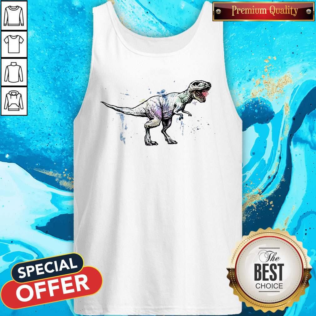 Official Dinosaurs T Rex Watercolor Shirt - Image 4