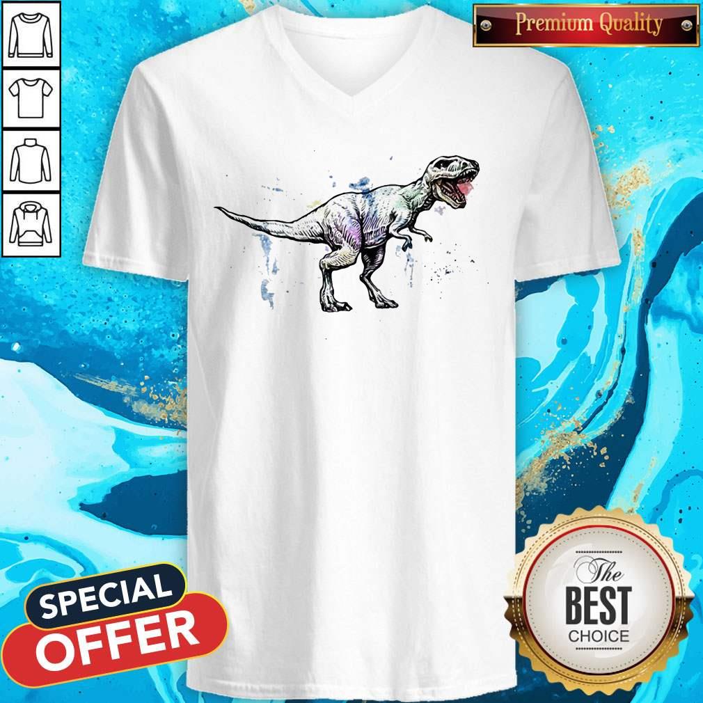 Official Dinosaurs T Rex Watercolor Shirt - Image 5