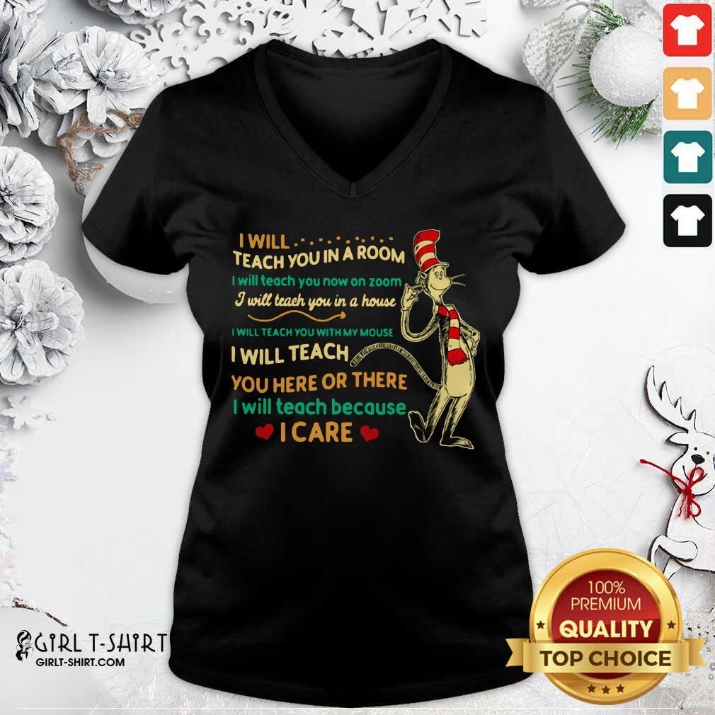 Official Dr Seuss I Will Teach You In A Room I Will Teach You Now On Zoom I Will Teach You In A House Shirt - Image 4