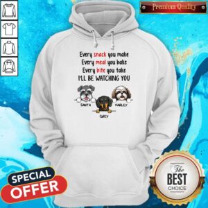 Alternative view of Official Every Snack You Make I’ll Be Watching You Santa Grey Harley Shirt